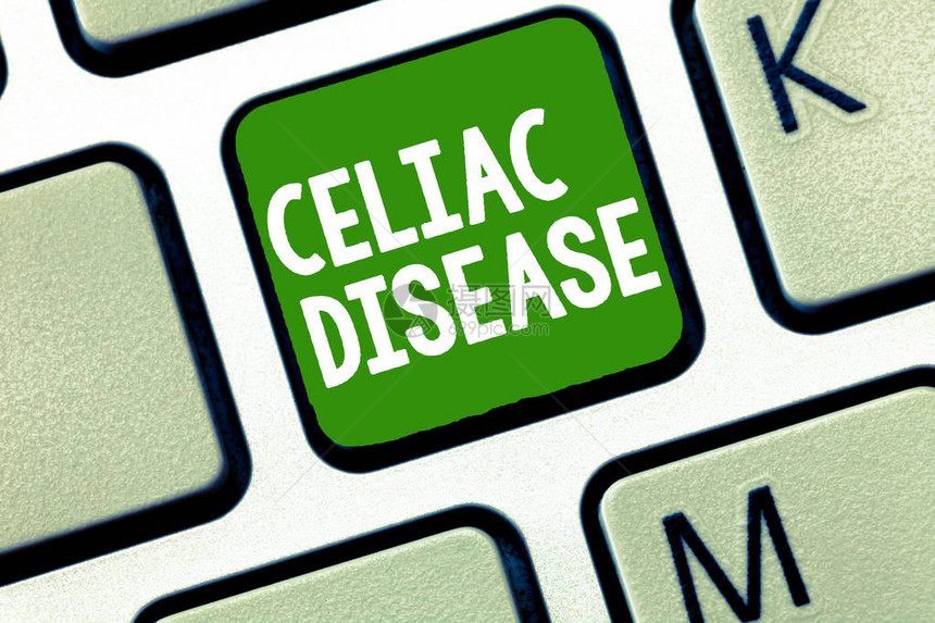 手写文字Celiac疾病概念意指小肠对营养素消化图片
