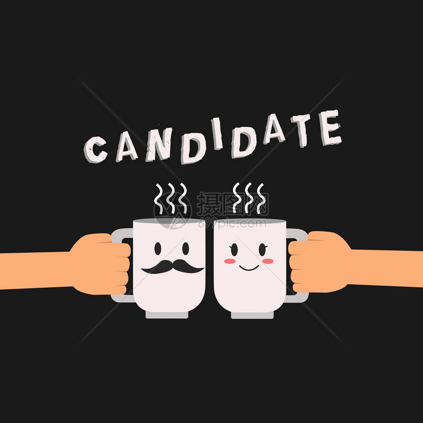 概念手写显示候选人展示谁申请工作或被提名参加选举考试的商业照片胡分析手拿着男女图片