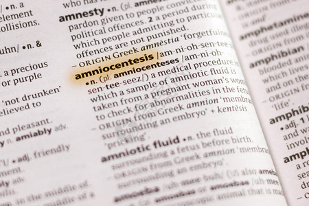 字典中的Amniocentesis一词或句图片