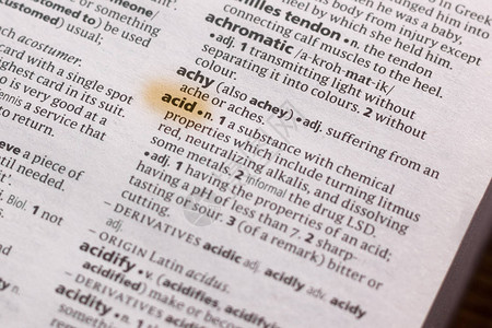 字典中的酸这个词或组用图片