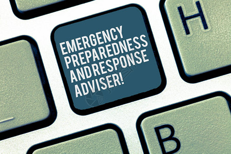 为紧急情况做好准备的商业概念键盘意图创建计算机消息背景图片