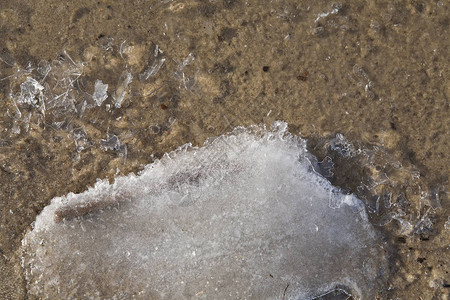 沙子上的冰作为背景图片