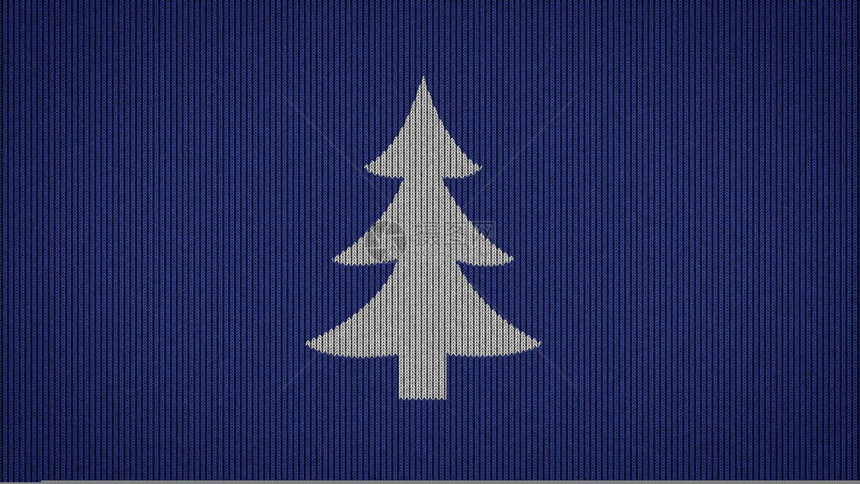 圣诞贺卡快乐圣诞树和冬季毛衣风图片