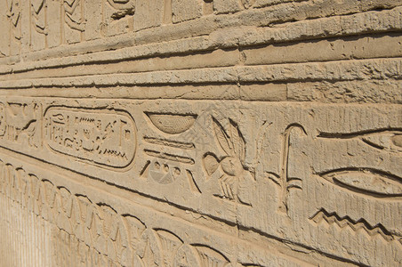 古代埃及神庙KomOmbo的墙图片