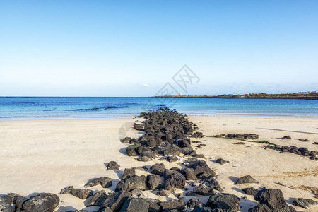 Hagosudong海滩是一个著名的乌多岛自然地标高清图片