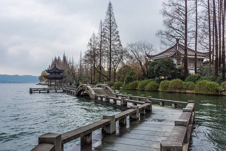 杭州西湖美丽的传统宫图片