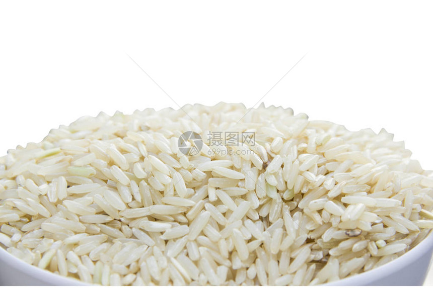 白碗中的茉莉水稻与图片