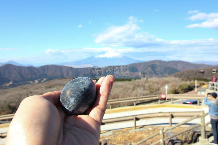 富士火山上的黑蛋奥瓦库达尼Owakudani图片