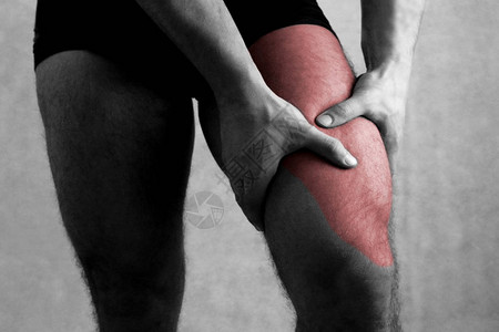 疼痛股四头肌大腿疼痛腿部适合肌肉背景图片