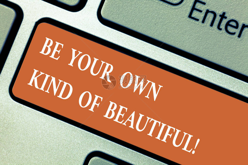 写笔记显示做你自己的美丽商业照片展示保持不同的一种特殊的有吸引力的键盘意图创建计算机消息图片