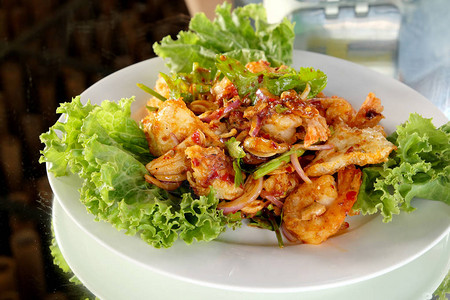 泰国传统食品香辣海鲜产品和图片