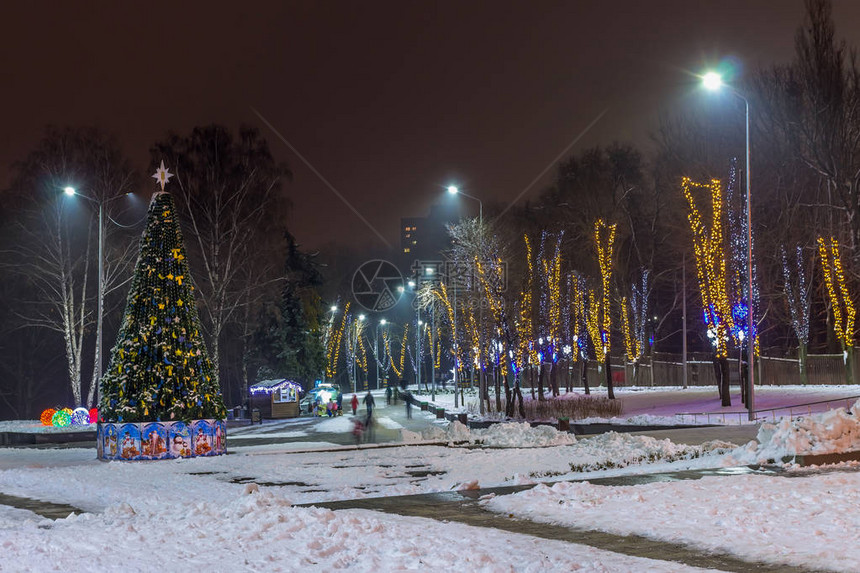乌克兰Dnipro市原Komsomolsky公园ParkGreen图片