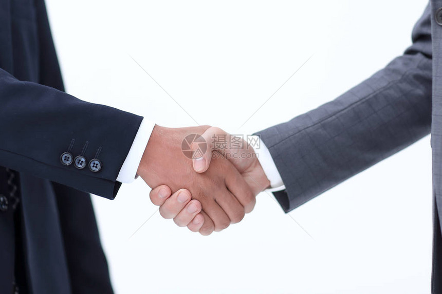 投资者和承包商握手图片