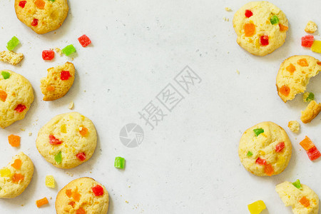 曲奇饼棒带果实的自制饼干图片
