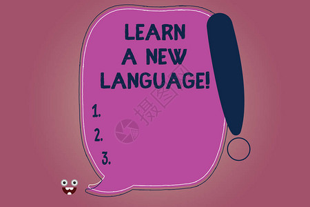 概念手写显示一门新语言商务照片文本词以外的母语空白彩色语音气泡图片