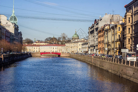 圣彼得堡的丰坦卡河阳图片