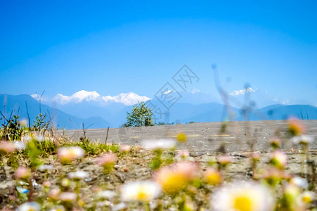 对尼泊尔喜马拉雅山Kanchenjunga地图片