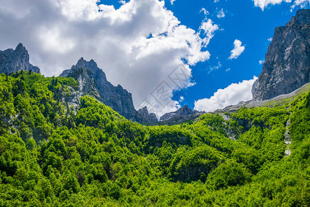 高山雪峰美景背景图片