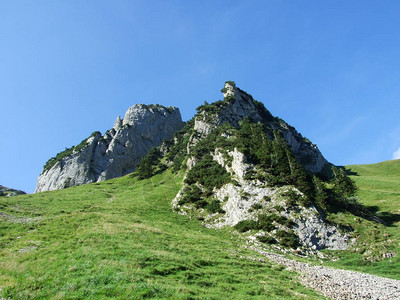 Alpstein山脉的景观和环境图片