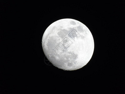 夜里在热诺瓦市的满月中拍摄了惊人的全月摄影其背景和一些星中的背景图片