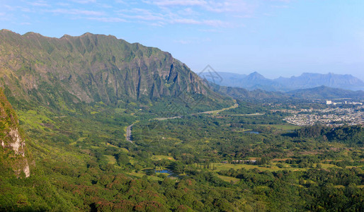 夏威夷瓦胡Koolau山脉基地的Kan图片
