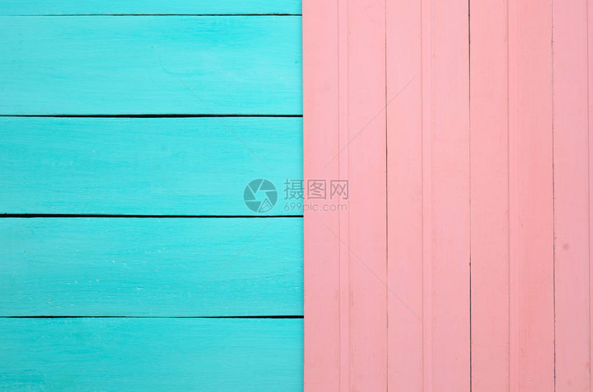 蓝色粉红色木板的纹理图片