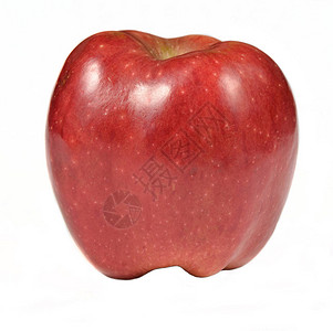 红熟苹果在白后图片