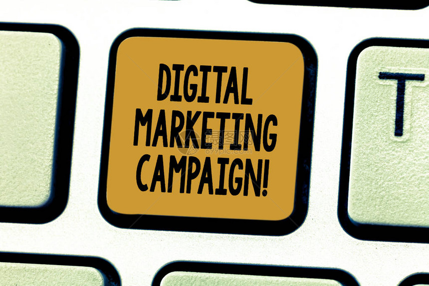 概念手写显示数字营销活动商业照片展示在线营销努力为品牌做广告键盘意图创造计算图片