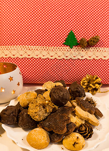 手工自制圣诞饼干和糖果图片