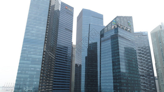 新加坡美丽的玻璃幕墙摩天大楼新加坡商业区的图片