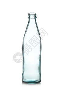 白色背景上用过的玻璃瓶图片