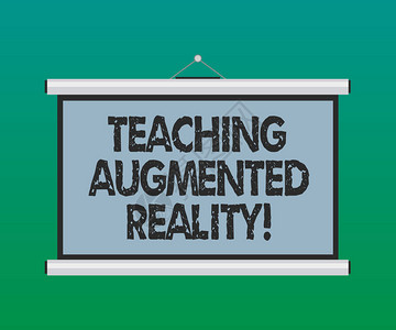 手写文字教学增强现实概念意指在课堂上直接使用AR应用程序图片