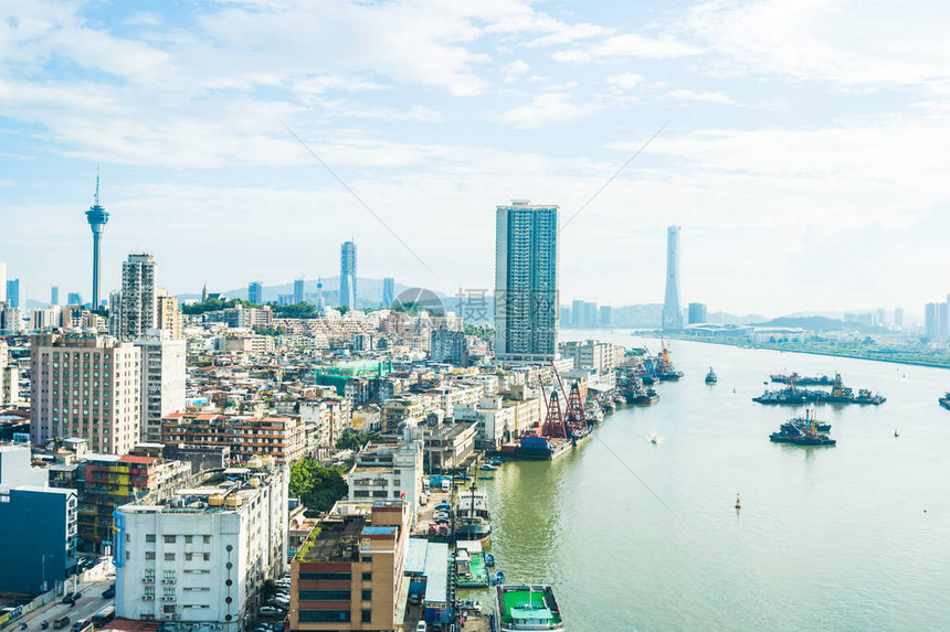 建造美丽的建筑在Macau图片