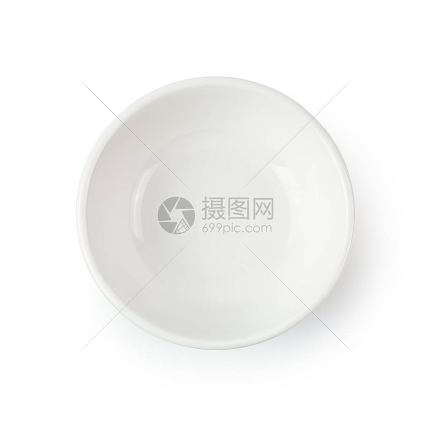 白色陶瓷碗在白色图片