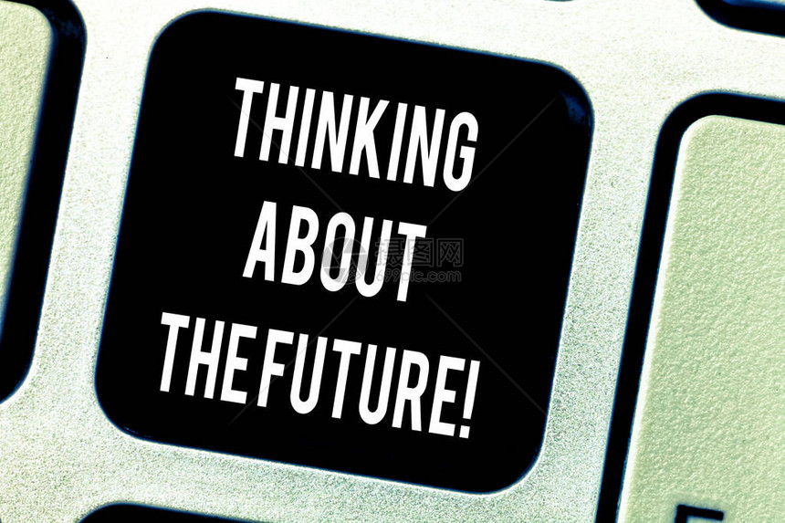 写笔记显示思考未来商业照片展示为明天制定计划建立目标键盘意图创建计算机消息图片