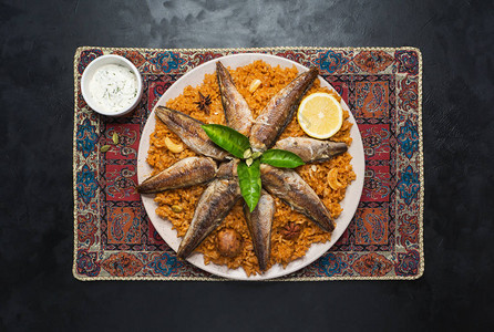 FishBiryani沙特阿拉伯鱼背景图片