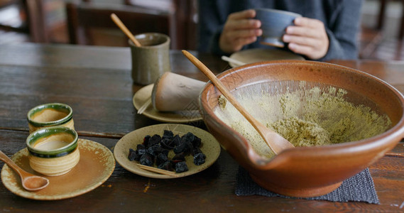 传统土茶制作过程HakkaL高清图片