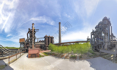 Ruhr地区Duisburg区工业废墟中背景图片