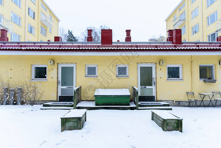 芬兰赫尔辛基冬季背景图片