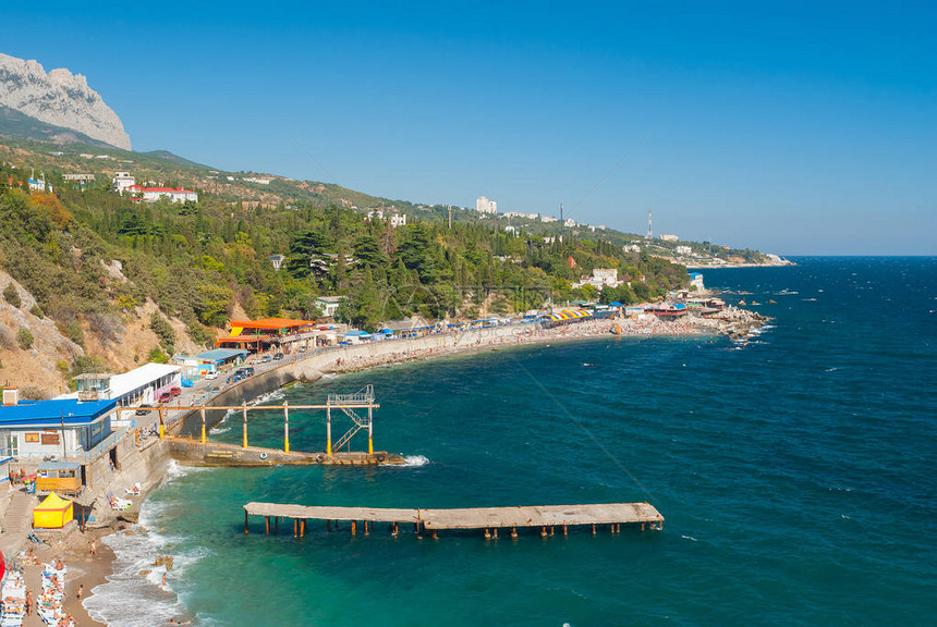 克里米亚半岛Simeiz镇黑海度假图片