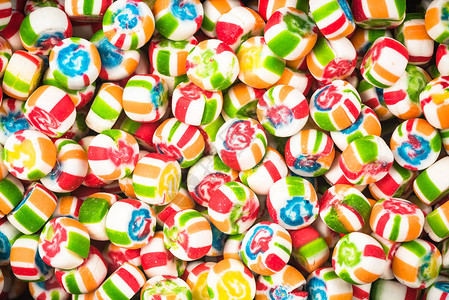 五颜六色的糖果特写背景图片