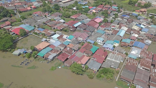 泰国Ayutthaya省洪图片