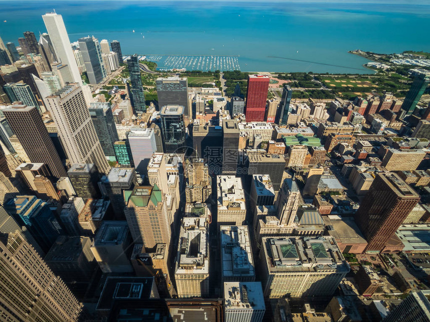 芝加哥市中心摩天大图片