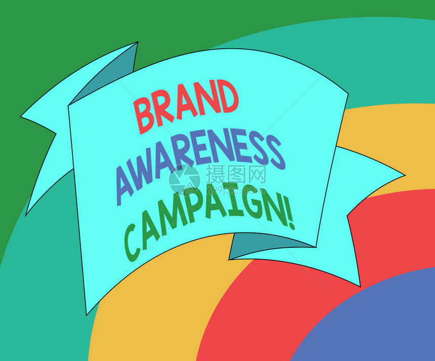 概念手写显示品牌意识运动商业照片展示消费者对您的产品的了解程度折叠丝带条纯色图片