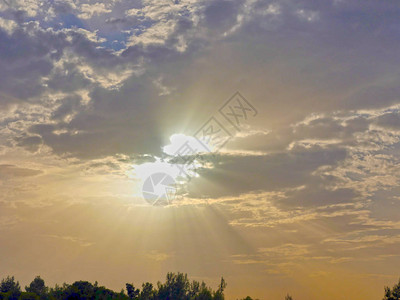 的夕阳天空景观图片