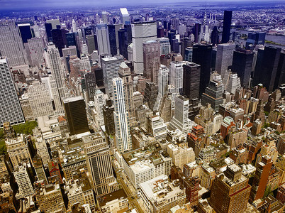 曼哈顿的鸟瞰图图片