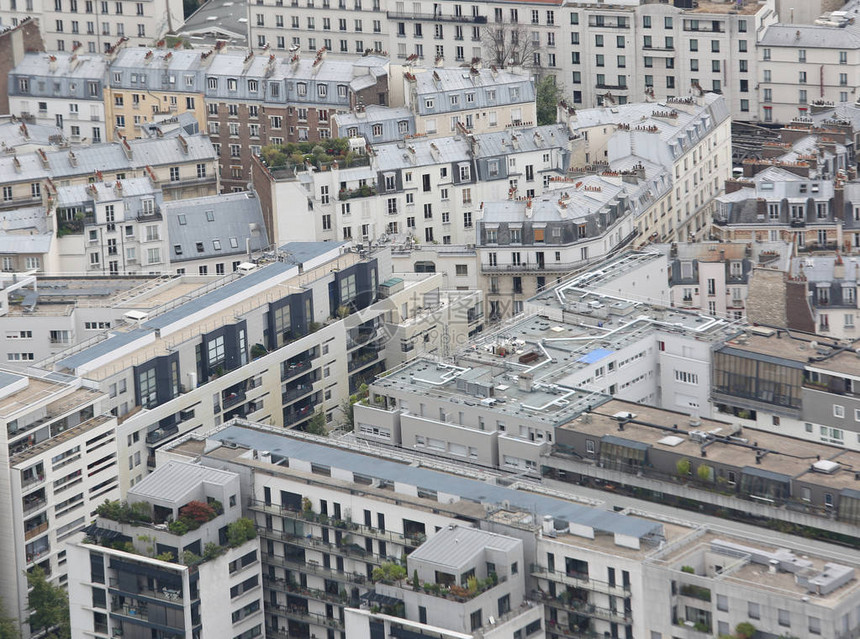法国巴黎市全景从埃菲尔塔图片