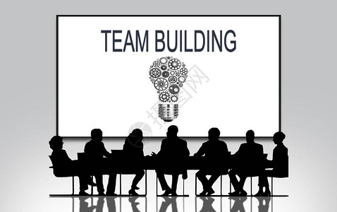 团队建设会议人员小组大屏图片