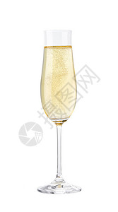 在白色背景上隔绝的香槟夏帕高清图片