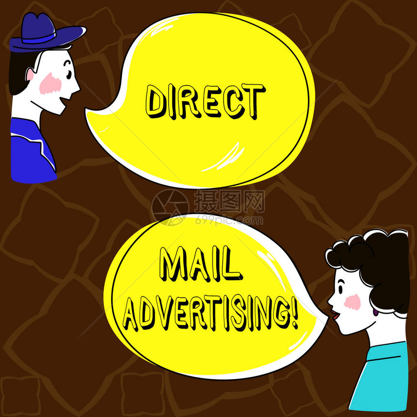 向邮递件客户发送营销材料的商业概念图片